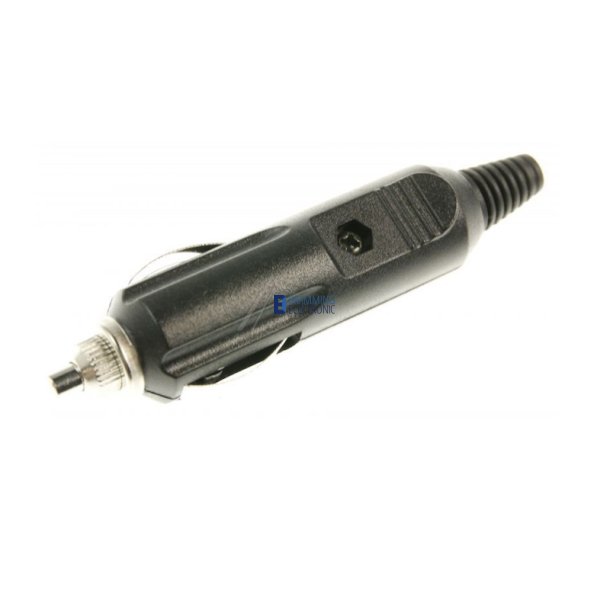 Cigaret tnder stik - 12V stik, Han, Sort