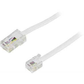 Modulkabel, 8P4C(RJ45) til 6P4C(RJ11), 1m, hvid