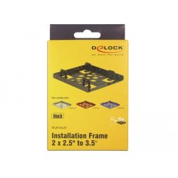 DeLOCK HDD Ramme - 2x 2.5 til 3.5 i Sort