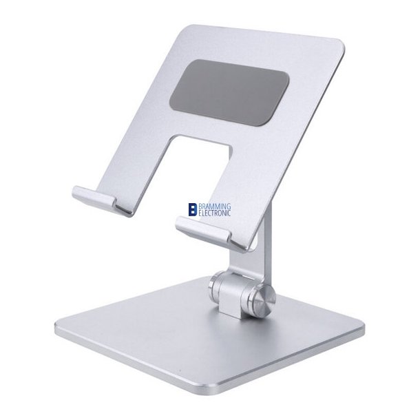 Stativ til tablet eller laptop, Non-slip, Aluminium, Slv (Mellem)