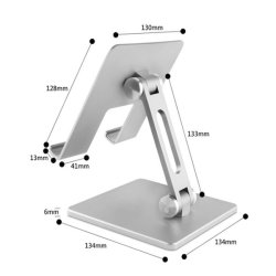 Stativ til tablet eller laptop, Non-slip, Aluminium, Slv (Mellem)