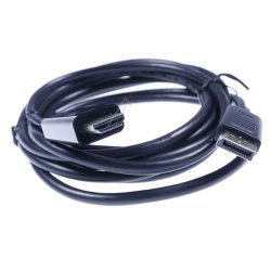 DisplayPort til HDMI monitorkabel med lyd, 20-pin han - 19-pin han, 3m, sort