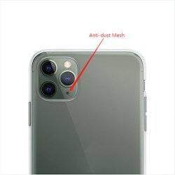 iPhone 11 Pro / 11 Pro Max, Bagside Mikrofon stvfilter i Sort