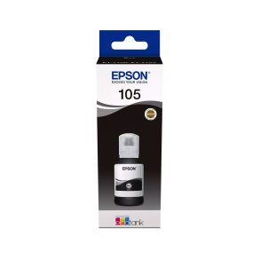 Epson 105 EcoTank Sort Bl�kflaske 140ml &ndash; Original C13T00Q140