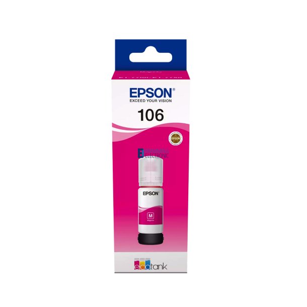 Epson 106 EcoTank Magenta Bl�kflaske 70ml &ndash; Original C13T00R340