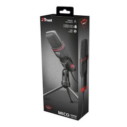Trust Gaming GXT 212 Mico, Mikrofon, Kabling, Sort