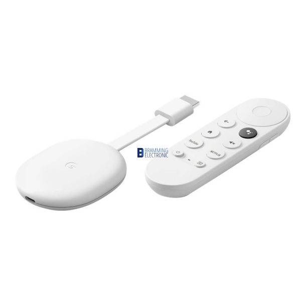 Google Chromecast TV 4K HDR m. Fjernbetjening - Billed/Video/Data Adapter - Bramming Electronic ApS