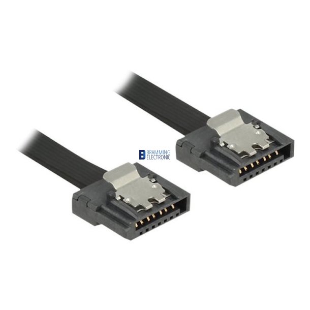 DeLOCK SATA-kabel Sort 30cm (Lige - Lige)