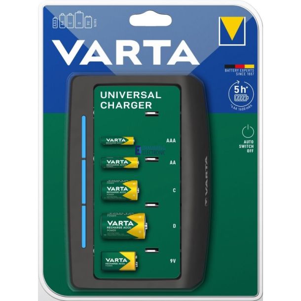 Batteri oplader til genopladelige batterier, fra Varta