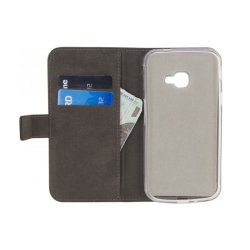 Samsung Galaxy Xcover 5, Ldercase til kreditkort i Sort