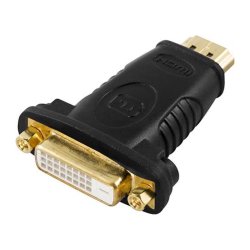 HDMI to DVI adapter (HDMI 19-pin han til DVI-D hun)