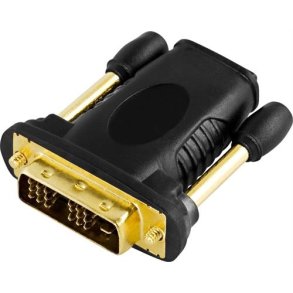 HDMI to DVI adapter (HDMI 19-pin hun til DVI-D han)