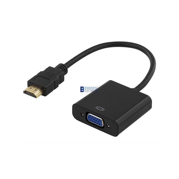 HDMI til VGA og lyd-adapter