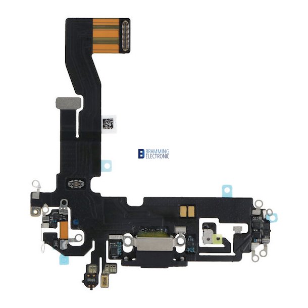 iPhone 12/12 Pro, Ladestik flex i Sort