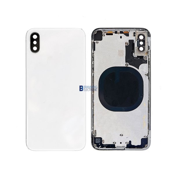 iPhone X Bagside med ramme i Hvid