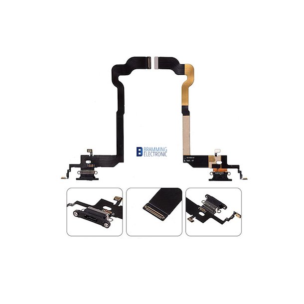 iPhone X, Lade stik flex i Sort