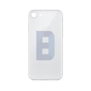 iPhone 8, Bagglas i Hvid (Large hole)