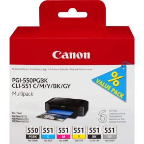 Canon PGI-550/CLI-551 PGBK/C/M/Y/BK/GY multi pack