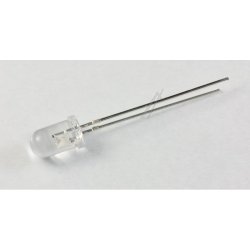 Lysdiode, LED, 5mm, Klar hvid, 12V, 4200MCD (5 stk)