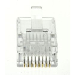 Modularstik 8/8 RJ45 Cat5 (til rund kabel) uskrmet