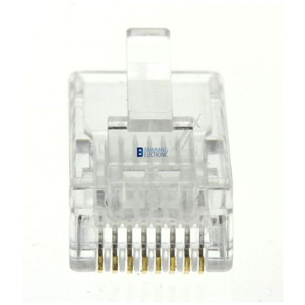Modularstik 8/8 RJ45 Cat5 (til rund kabel) uskrmet