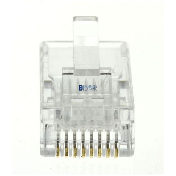 Modularstik 8/8 RJ45 Cat5 (til rund kabel) uskrmet