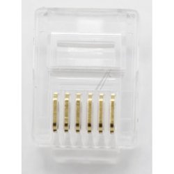 Modularstik 6/6 RJ12 (til rund kabel)