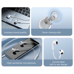 Baseus Encok C17 semi-in-ear headset i hvid (Usb-C)