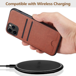 iPhone 12/12 Pro, TPU Dual-card cover i brun