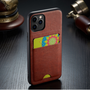 iPhone 12/12 Pro, TPU Dual-card cover i brun