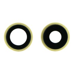 iPhone 11 Bagkamera glas med ramme i Gul