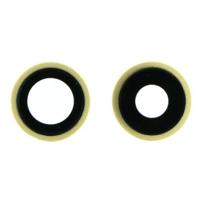 iPhone 11 Bagkamera glas med ramme i Gul