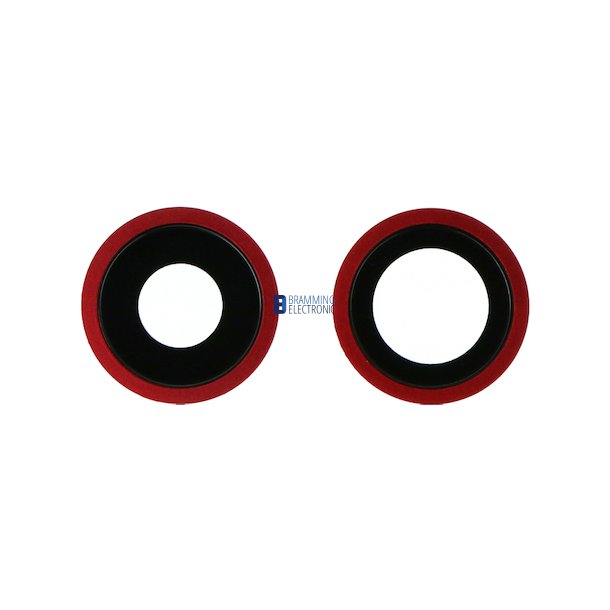 iPhone 11 Bagkamera glas med ramme i Rd