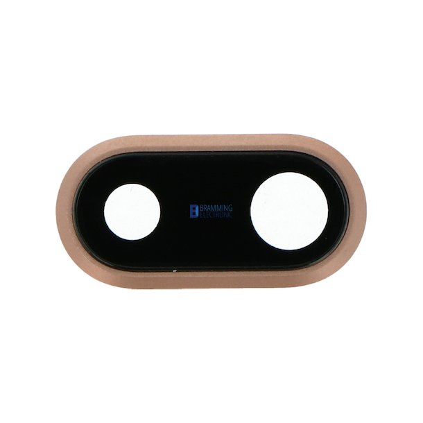 iPhone 8 Plus Bagkamera glas med ramme i guld