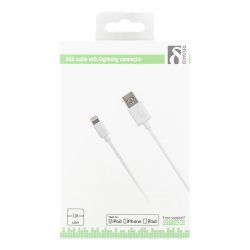 Opladerkabel Usb-A - Lightning, 1m, hvid