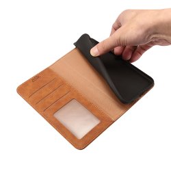 iPhone 7/8/SE 2020/SE 2022, Ldercase til kreditkort i Sort