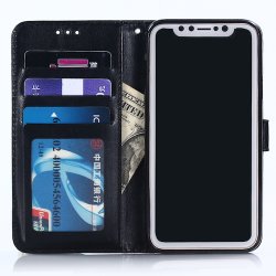 iPhone 7/8/SE 2020/SE 2022, Ldercase til kreditkort i Sort