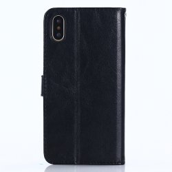 iPhone XR Ldercase til kreditkort i Sort