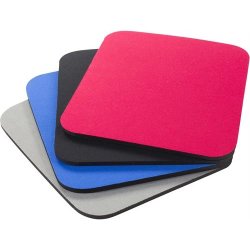 Musemtte, stofbekldt gummi, 6mm bl