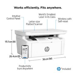 HP LaserJet MFP M140w (Sort/Hvid) 
