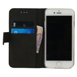 iPhone 6/6S/7/8/SE 2020/SE 2022, Ldercase til kreditkort i Sort