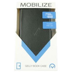 Huawei P40 Lite Ldercase til kreditkort i Sort