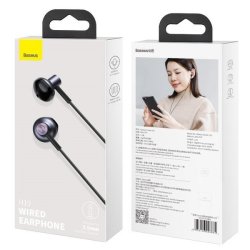 Baseus Encok H19 semi-in-ear headset i Sort