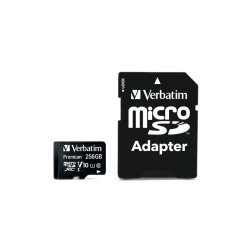 Verbatim Micro SDXC Card 256GB Class 10 w/adaptor