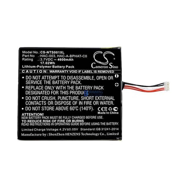 Nintendo Switch, Batteri