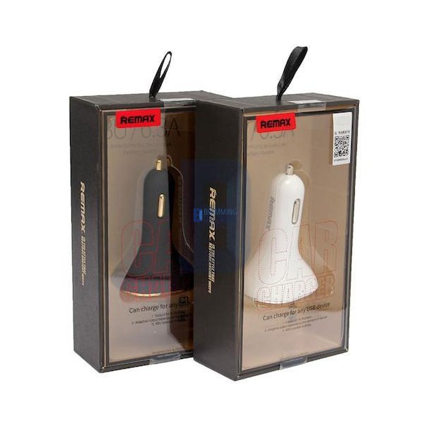 Bil lader 3xUSB 6.3A HVID - Remax