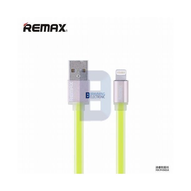 REMAX Lightning USB lade/data kabel i Lys Grn (colorfull)