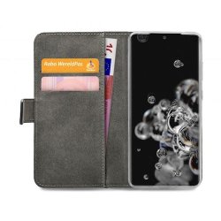 Samsung Galaxy S20 Ultra Ldercase til kreditkort i Sort