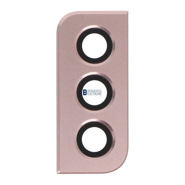 Samsung S21, Glasset foran bagkameraet med ramme i guld