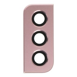 Samsung S21, Glasset foran bagkameraet med ramme i pink